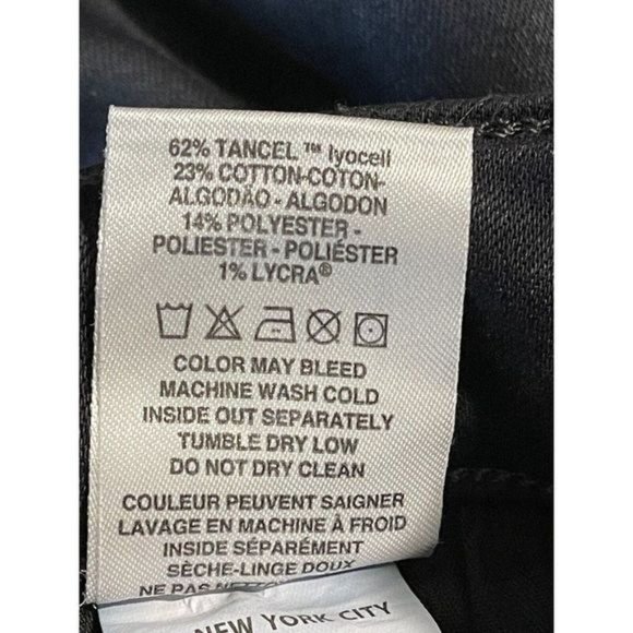 $98 Warp + Weft JFK Skinny Jeans Dark Navy Coated Stretch Denim Size 2 26x28 NWT - Picture 9 of 11
